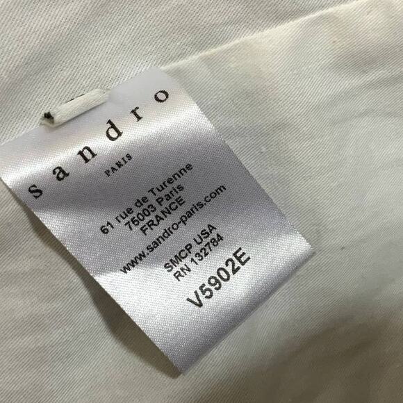 SANDRO Paris Women's Blue Blazer Size 40 Structured Suit Jacket V5902E US 8 - Picture 7 of 9